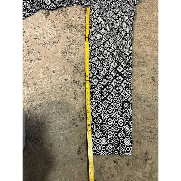 NWT Crown & Ivy Navy/White Power Pop Cropped Pants Sz. 10 - Picture 5 of 9